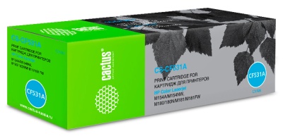 Картридж лазерный Cactus CS-CF531A CF531A голубой (900стр.) для HP LJ M180n/M181fw