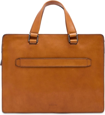 Деловая сумка The Bridge Leone Soft 063026D3/74 с отделением для ноутбука 13" коньячная натур.кожа