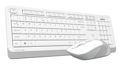 Клавиатура + мышь A4Tech Fstyler FG1010S клав:белый/серый мышь:белый/серый USB беспроводная Multimedia (FG1010S WHITE)