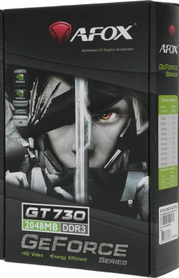 Видеокарта Afox PCI-E 2.0 AF730-2048D3L6 NVIDIA GeForce GT 730 2Gb 128bit GDDR3 700/1333 DVIx1 HDMIx1 CRTx1 HDCP Ret low profile
