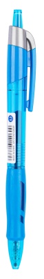 Ручка гелев. автоматическая Deli Arris EG08-BL прозрачный/голубой d=0.5мм син. черн. резин. манжета