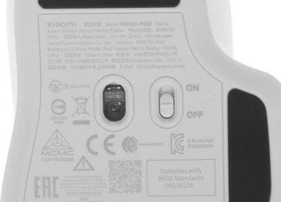 Мышь Xiaomi Comfort Edition белый оптическая 1200dpi silent беспров. USB 2but (BHR9354GL)