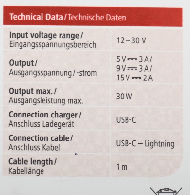Автомобильное зар./устр. Hama H-183317 30W 3A (PD) USB Type-C для Apple белый (00183317)