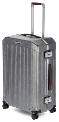 Чемодан Piquadro PQ LM (BV4427PQLM/NCU) 46x68x26.5см 69л. 4.68кг. поликарбонат/натур.кожа темно-серый