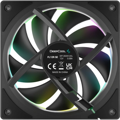 Вентилятор для корпуса Deepcool FL12R SE Reverse ARGB 120х120x25 черный 4-pin 25.79дБ (R-FL12RSE-BKAPN1-G) Ret