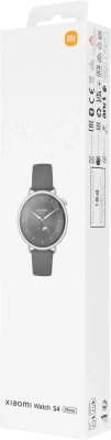 Смарт-часы Xiaomi Watch S4 41мм 1.32" AMOLED корп.серебристый рем.черный разм.брасл.:120-190 мм (BHR07VRGL)