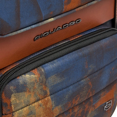 Рюкзак мужской Piquadro Oberon CA7278W150/CAMOCU коричневый/оранжевый нейлон/натур.кожа