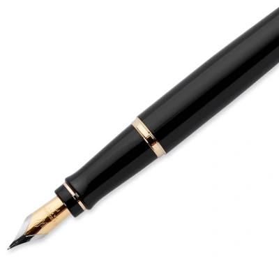 Ручка перьев. Waterman Expert 3 (S0951640) Black Laque GT F сталь подар.кор.