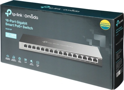 Коммутатор TP-Link SG2016P (L2+) 16x1Гбит/с 8PoE+ 120W управляемый
