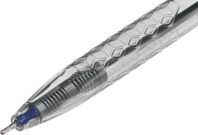 Ручка шариков. автоматическая Deli Arrow EQ01330 прозрачный/синий d=0.7мм син. черн.