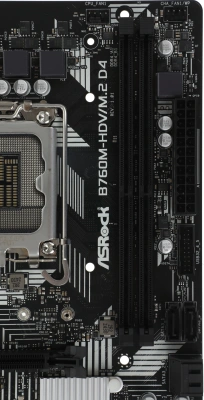 Материнская плата Asrock B760M-HDV/M.2 D4 Soc-1700 Intel B760 2xDDR4 mATX AC`97 8ch(7.1) GbLAN RAID+VGA+HDMI+DP