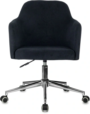 Кресло Бюрократ CH-395SL черный Alfa Black крестов. металл хром