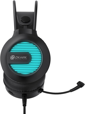Наушники с микрофоном Оклик HS-L300G черный 2.2м мониторные оголовье (1796949)