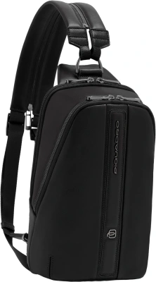 Рюкзак слинг мужской Piquadro Victor CA7174W143/N черный натур.кожа