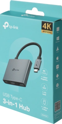 Разветвитель USB-C TP-Link UH3020C 1порт. серый