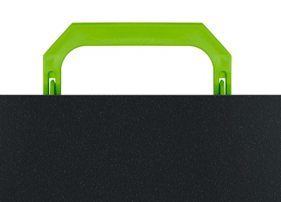 Портфель Бюрократ Черный опал BLPP01LETT 1 отдел. A4 пластик 0.7мм черный/салатовый