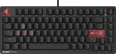 Клавиатура A4Tech MS76 механическая черный USB Multimedia for gamer LED кабель 1.8м