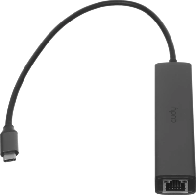 Разветвитель USB-C Cudy UH605 3порт. серый