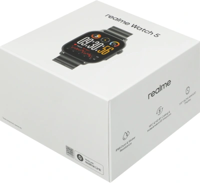 Смарт-часы Realme Watch 5 22мм 1.97" AMOLED корп.черный рем.черный разм.брасл.:160-230мм (RMW2501)