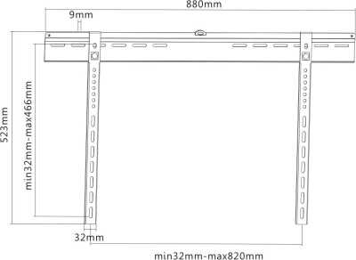Кронштейн для телевизора Ultramounts UM817F черный 32"-70" макс.65кг настенный фиксированный