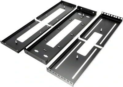 Кронштейн телекоммуникационный ЦМО КНО-М-6U-9005 настен. регул.глуб. 6U 19" 450мм нагр.:30кг черный (упак.:1шт)