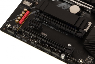 Материнская плата Gigabyte B550 AORUS ELITE AX V2 Soc-AM4 AMD B550 4xDDR4 ATX AC`97 8ch(7.1) 2.5Gg RAID+HDMI+DP