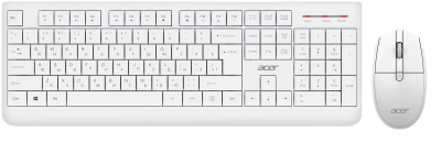 Клавиатура + мышь Acer OCC401 клав:белый мышь:белый USB беспроводная Multimedia (ZL.ACCCC.017)