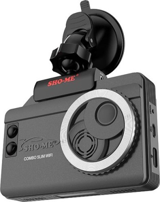 Видеорегистратор с радар-детектором Sho-Me Combo Slim WiFi 2160p 140гр. GPS внутренняя память:32Gb MStar 8629