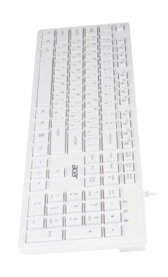 Клавиатура Acer OKW123 белый USB Multimedia (ZL.KBDEE.00D) кабель 1.5м
