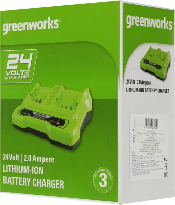 Зарядное устройство Greenworks G24X2UC2 (2931907)