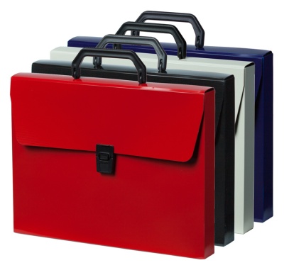 Портфель Бюрократ ДеЛюкс DLPP01BLCK 1 отдел. A4 пластик 0.7мм черный