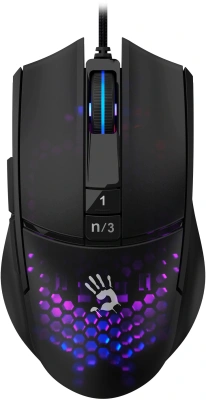 Мышь A4Tech Bloody L65 Max черный/фиолетовый оптическая 12000dpi USB 6but (L65 MAX/HONEYCOMB)