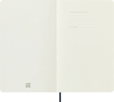 Блокнот Moleskine CLASSIC SOFT QP617B20 Large 130х210мм 192стр. клетка мягкая обложка синий сапфир