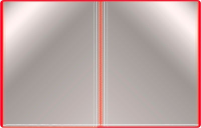 Папка с 30 прозр.вклад. Бюрократ -BPV30RED A4 пластик 0.65мм торц.карм с бум. встав красный