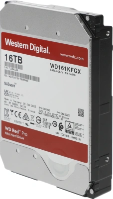 Жесткий диск WD SATA-III 16Tb WD161KFGX NAS Red Pro (7200rpm) 512Mb 3.5"