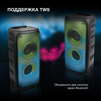 Минисистема Hyundai H-MC1230 черный 18Вт FM USB BT micro SD