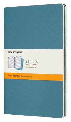 Блокнот Moleskine CAHIER JOURNAL CH016B44 Large 130х210мм обложка картон 80стр. линейка голубой (3шт)