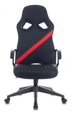 Кресло игровое Zombie Driver черный/красный экокожа с подголов. крестов. пластик
