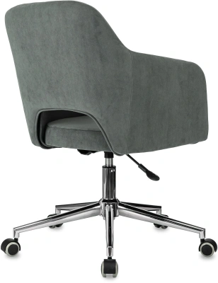 Кресло Бюрократ CH-390SL серый Alfa 44 крестов. металл хром