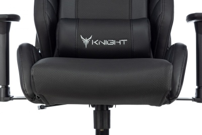 Кресло игровое Knight Thunder 5X черный экокожа с подголов. крестов. металл