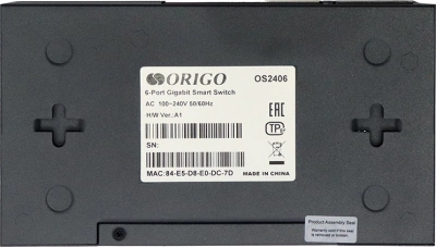 Коммутатор Origo OS2406 OS2406/A1A (L2) 6x1Гбит/с настраиваемый