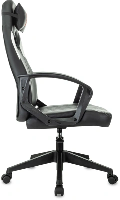 Кресло игровое Zombie 50 черный/белый экокожа крестов. пластик