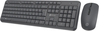 Клавиатура + мышь Оклик S277W клав:серый мышь:серый USB беспроводная Multimedia (2066173)