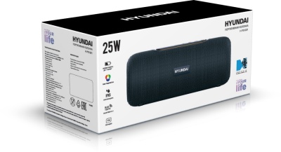 Колонка порт. Hyundai H-PS1021 черный/черный 25W 1.0 BT 10м 1500mAh