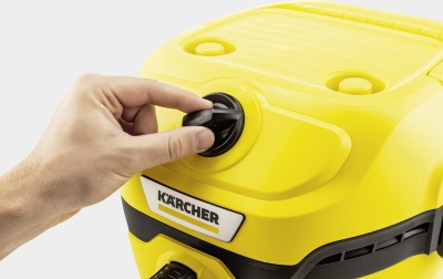 Строительный пылесос Karcher WD 2 Plus S V-15/4/18 1000Вт (уборка: сухая/влажная/выдув/сбор воды) желтый