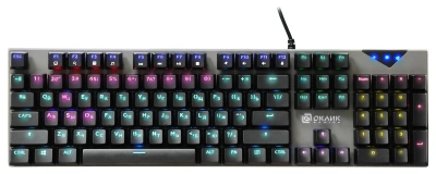 Клавиатура Оклик 935G RAGNAR механическая черный USB Multimedia for gamer LED (подставка для запястий) (1460068) кабель 1.2м