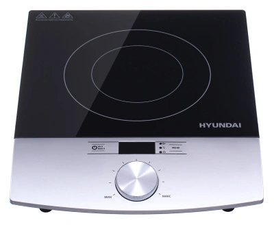 Плита Индукционная Hyundai HYC-0102 серебристый/черный стеклокерамика (настольная)