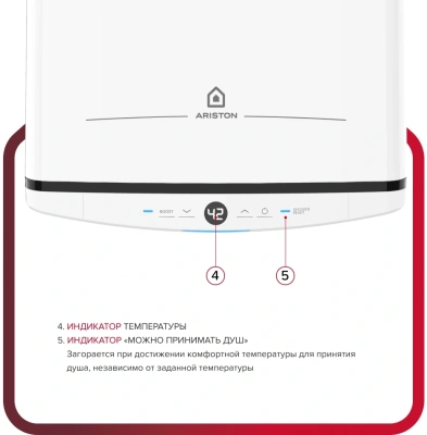 Водонагреватель Ariston Velis Tech ABSE Dry 80 1.5кВт 80л электрический настенный/белый