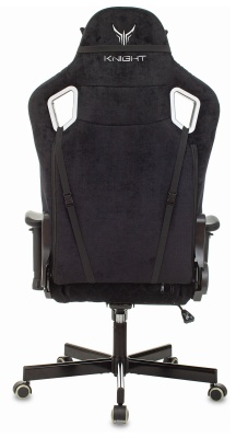 Кресло игровое Knight Outrider LTD черный Light-20 с подголов. крестов. металл