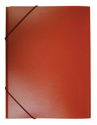 Папка на резинке Бюрократ -PR05RED A4 пластик кор.30мм 0.5мм красный